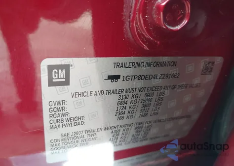 2020 GMC Sierra 1500 2Wd Short Box Slt from USA, damaged, VIN 1GTP8DED4LZ291662